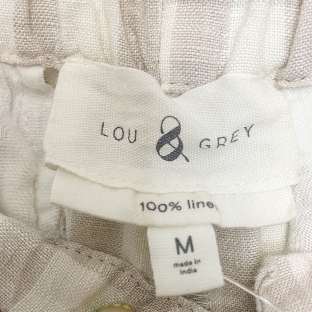 Lou & Grey Cream Plaid Wide-Leg Pants - Picture 4 of 5